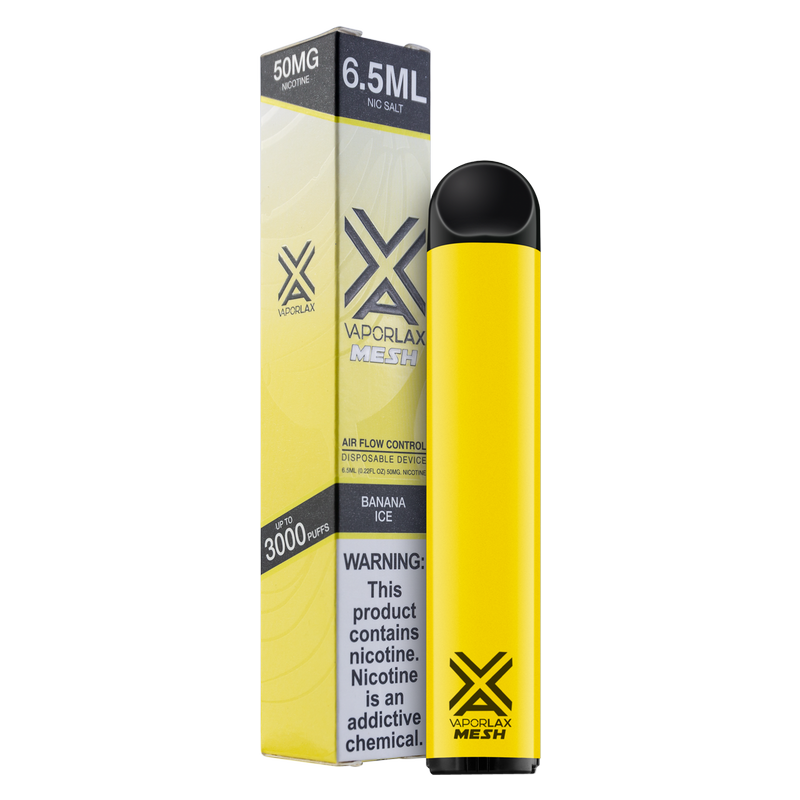 VaporLax Disposable Vape Banana Ice 50mg 6.5ml Vaping.com Powered by Gopuff VaporLax Disposable Vape Banana Ice 50mg 6.5ml Vaping.com Powered by Gopuff