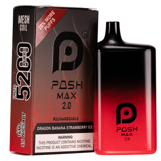 Posh Max 2.0 Dragon Banana Strawberry Ice Disposable Vape