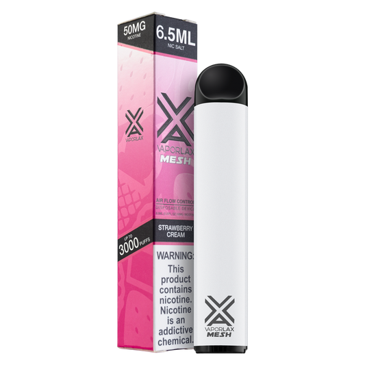 VaporLax Disposable Vape Strawberry Cream 50mg 6.5ml