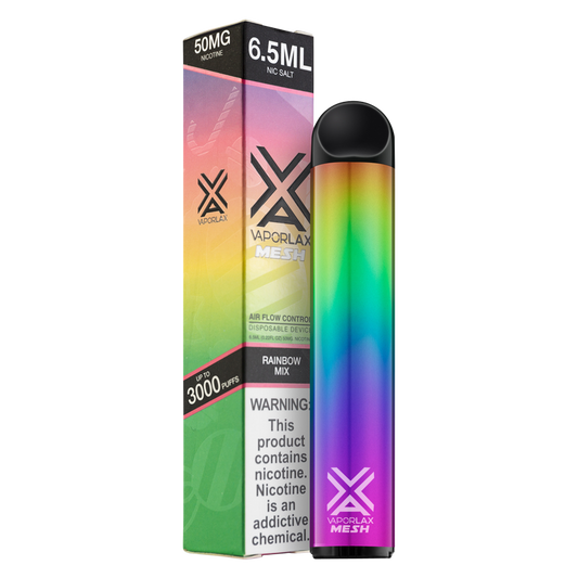 VaporLax Disposable Vape Rainbow Mix 50mg 6.5ml