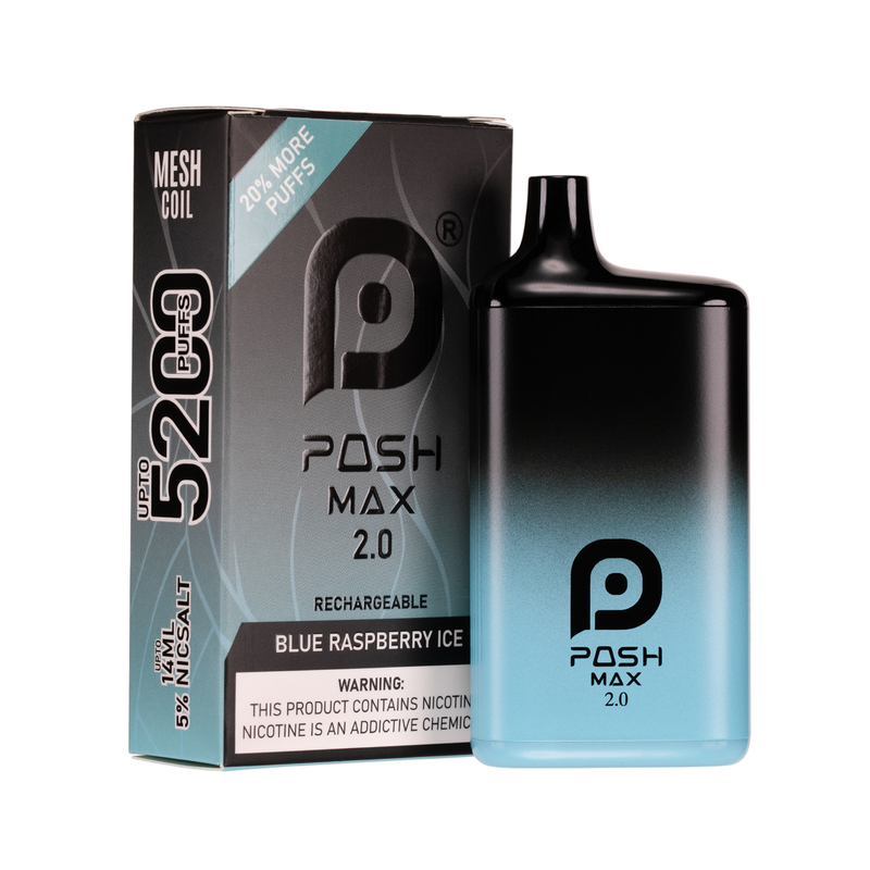 Posh Max 2.0 Blue Raspberry Ice Disposable Vape