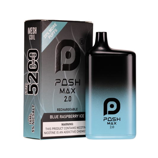 Posh Max 2.0 Blue Raspberry Ice Disposable Vape