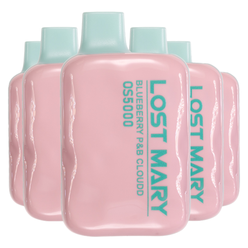 5 Pack Lost Mary Blueberry P&B Clouudd Disposable Vape